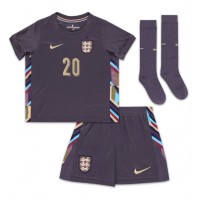 Anglicko Jarrod Bowen #20 Vonkajší Detský futbalový dres ME 2024 Krátky Rukáv (+ trenírky)